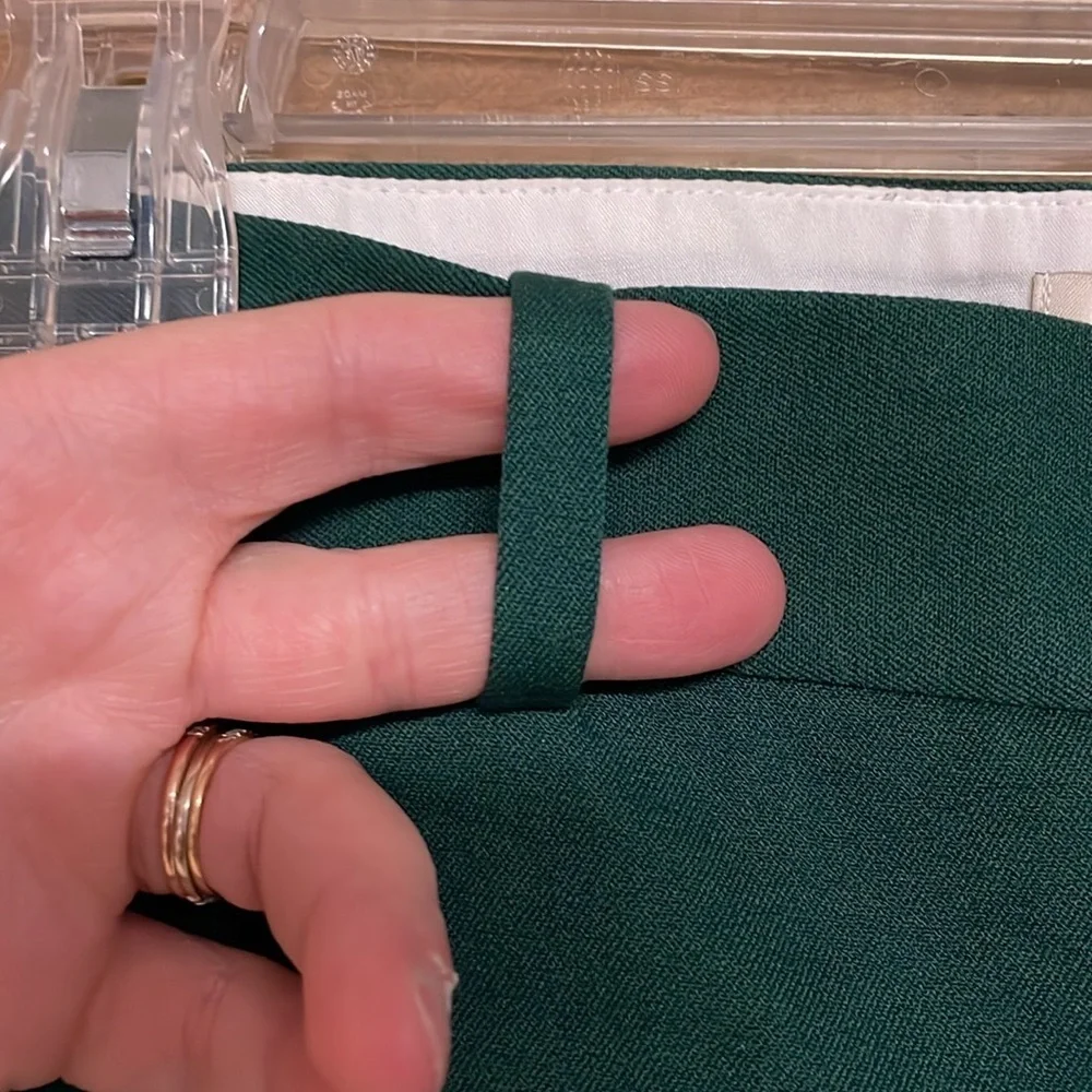 J. Crew Stretch size 00 Forest Green Low-rise Crop Super Stretchy Dress Pants